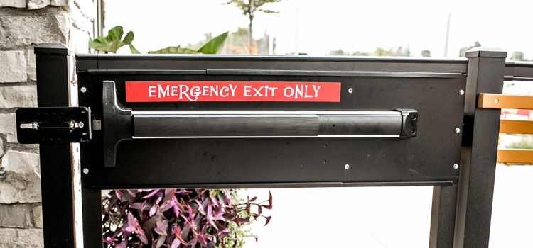 emergency push bar installation in San Carlos